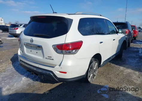 2014 Nissan Pathfinder Platinum z USA, uszkodzony, nr VIN 5N1AR2MM6EC711643